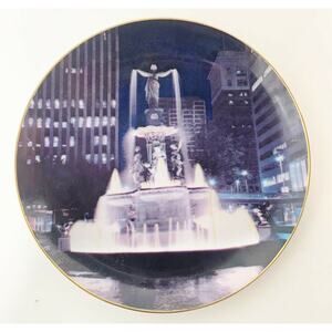 Cincinnati Tyler Davidson Fountain souvenir plate 1988 Museum Collections Inc